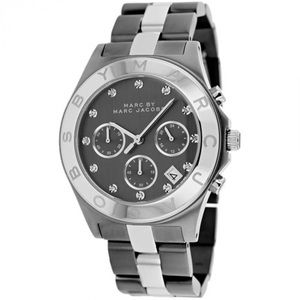 MARC JACOBS Gunmetal and Silver-Tone Watch MBM3179